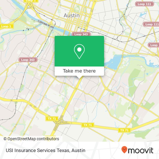 Mapa de USI Insurance Services Texas