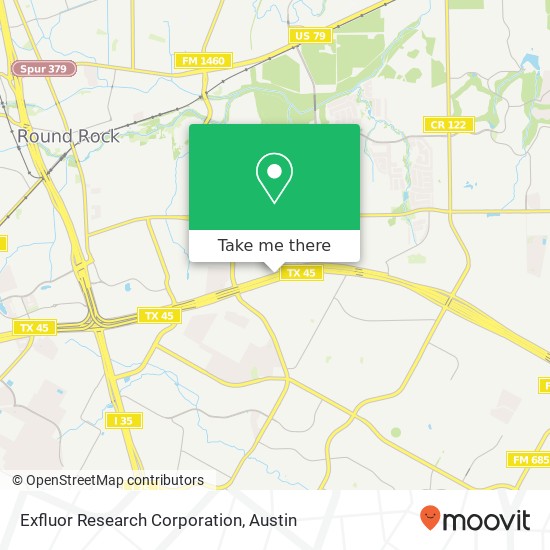 Exfluor Research Corporation map