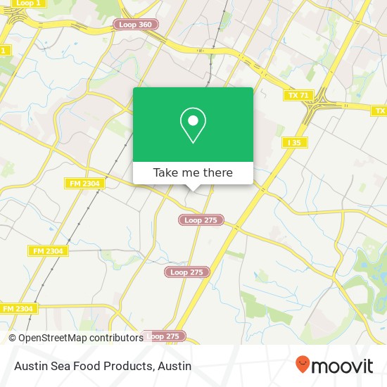 Mapa de Austin Sea Food Products