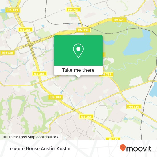 Treasure House Austin map
