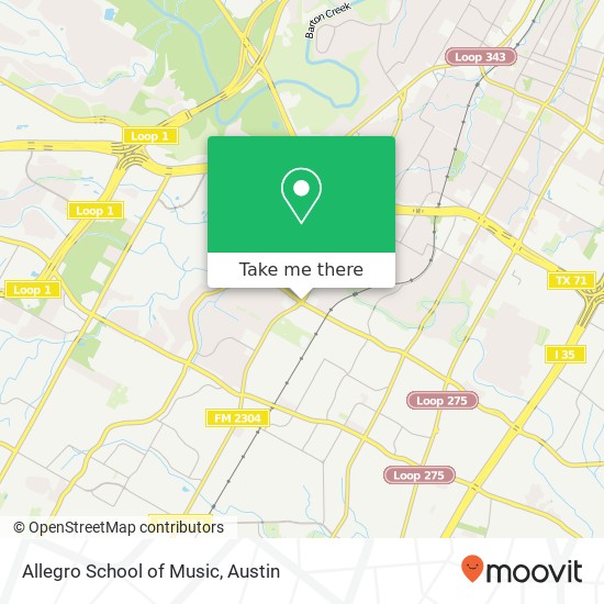 Allegro School of Music map