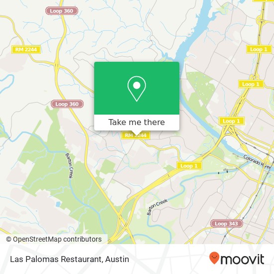 Las Palomas Restaurant map