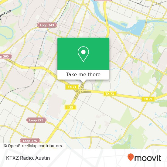 KTXZ Radio map
