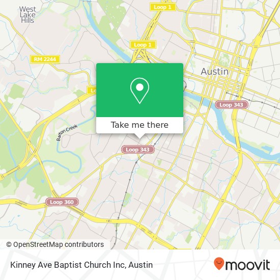 Mapa de Kinney Ave Baptist Church Inc