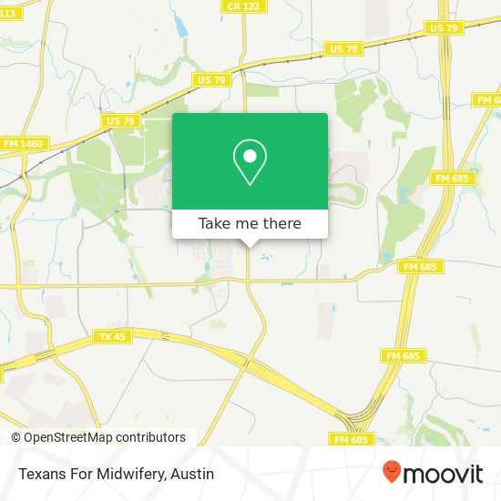 Texans For Midwifery map