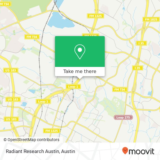 Radiant Research Austin map