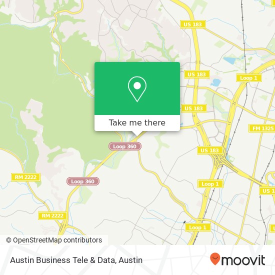 Mapa de Austin Business Tele & Data