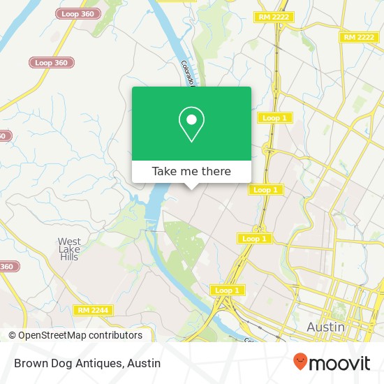 Brown Dog Antiques map