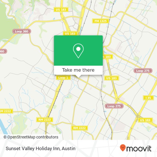 Mapa de Sunset Valley Holiday Inn