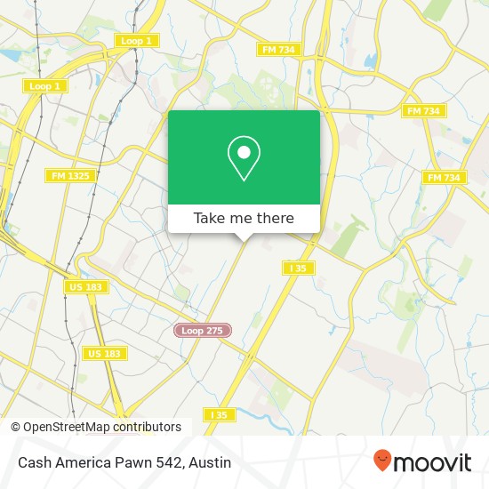 Cash America Pawn 542 map