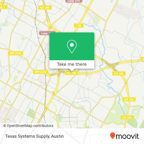 Mapa de Texas Systems Supply