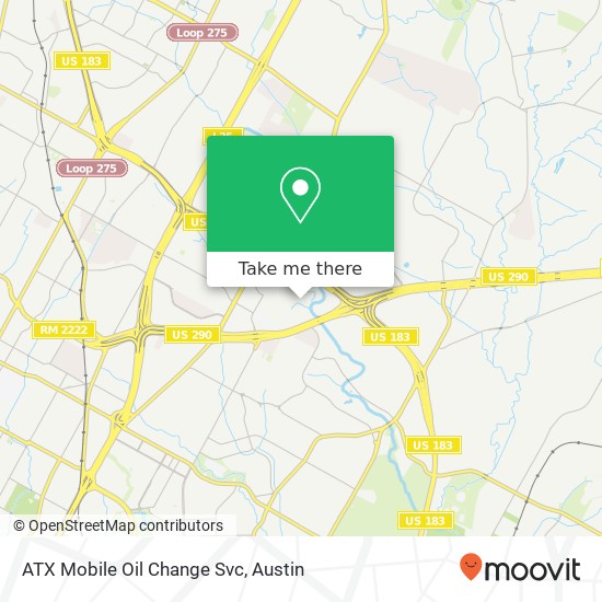 Mapa de ATX Mobile Oil Change Svc