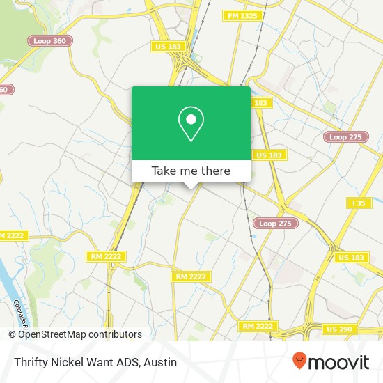 Mapa de Thrifty Nickel Want ADS