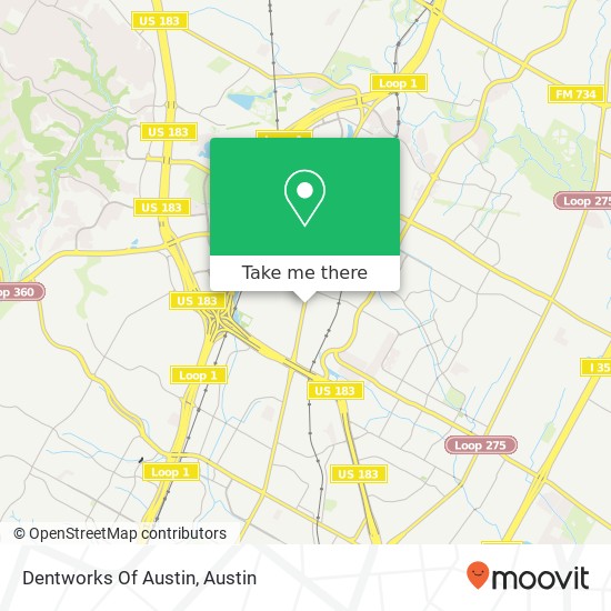 Dentworks Of Austin map