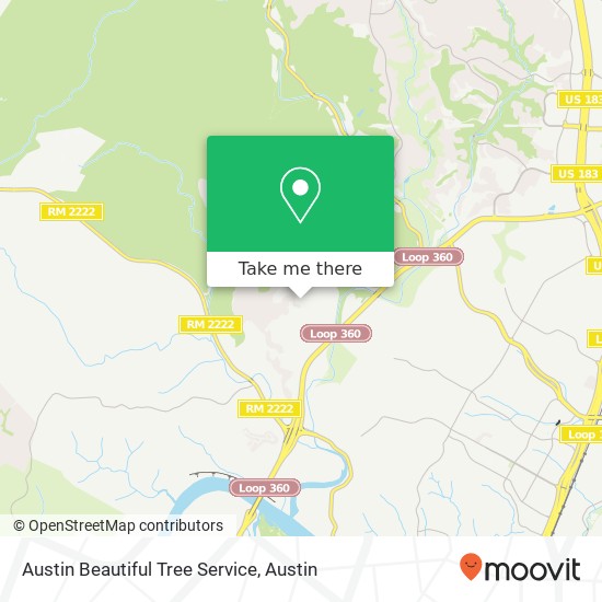 Austin Beautiful Tree Service map
