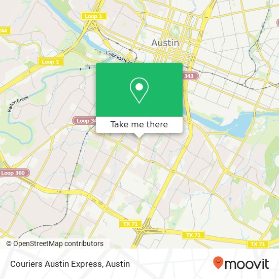 Mapa de Couriers Austin Express