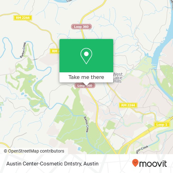 Austin Center-Cosmetic Dntstry map