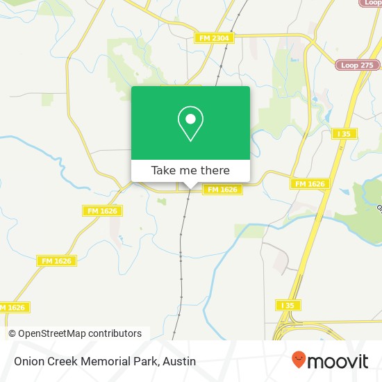 Onion Creek Memorial Park map