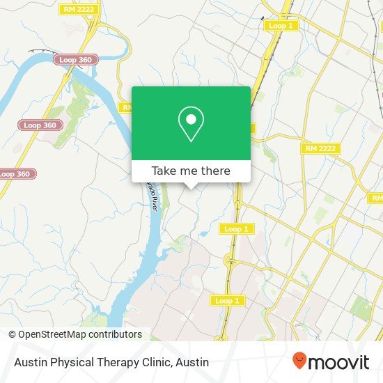 Austin Physical Therapy Clinic map