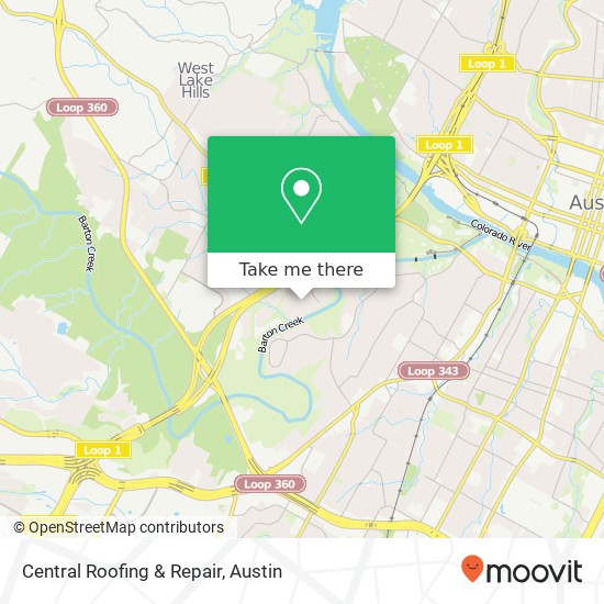 Central Roofing & Repair map