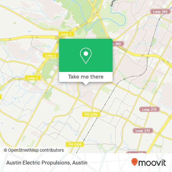 Austin Electric Propulsions map