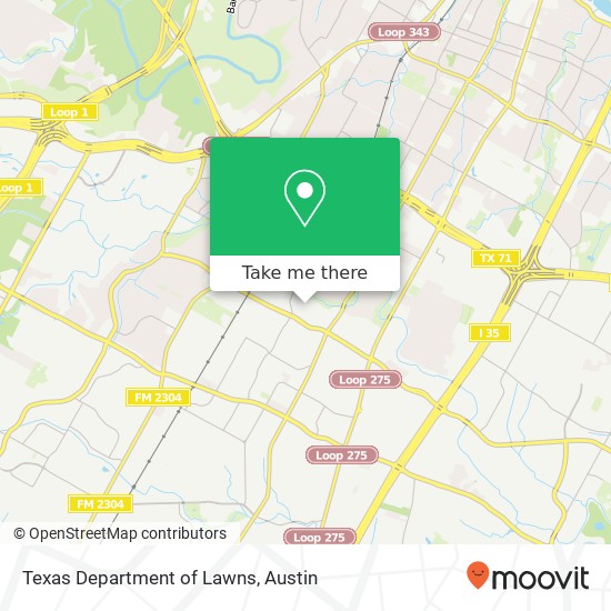 Texas Department of Lawns map