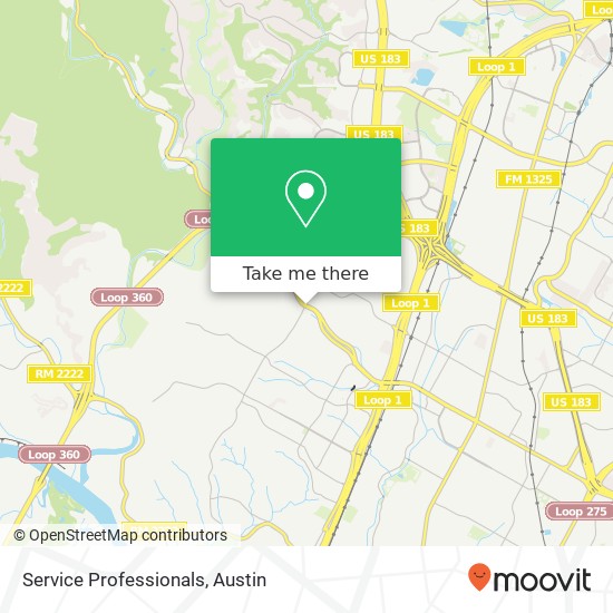 Service Professionals map