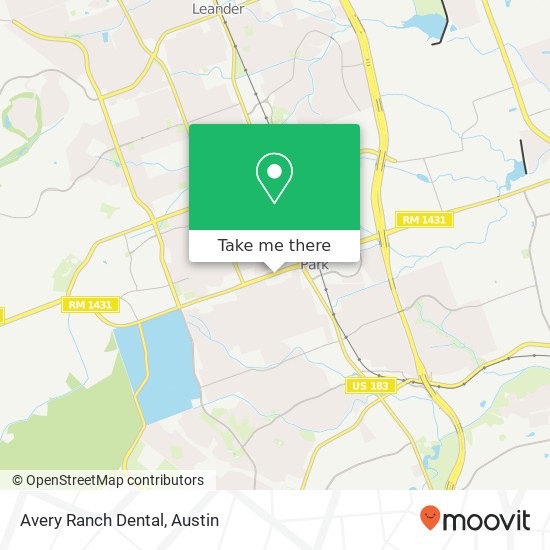 Avery Ranch Dental map