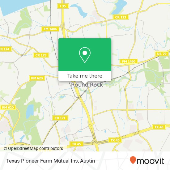 Mapa de Texas Pioneer Farm Mutual Ins