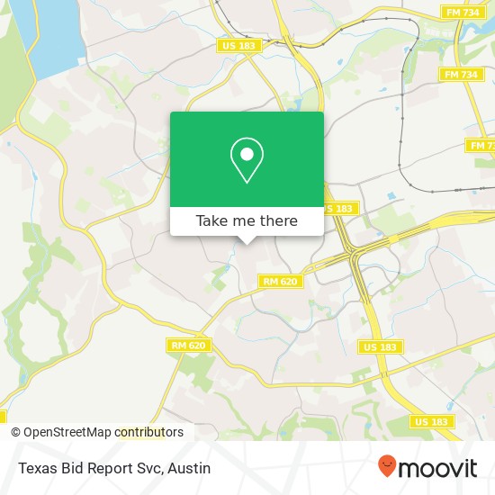 Mapa de Texas Bid Report Svc