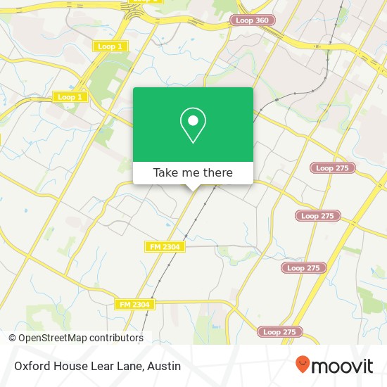 Mapa de Oxford House Lear Lane