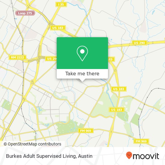 Mapa de Burkes Adult Supervised Living