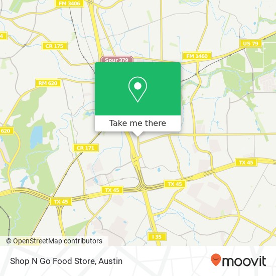 Mapa de Shop N Go Food Store