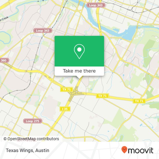 Mapa de Texas Wings