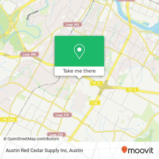 Mapa de Austin Red Cedar Supply Inc