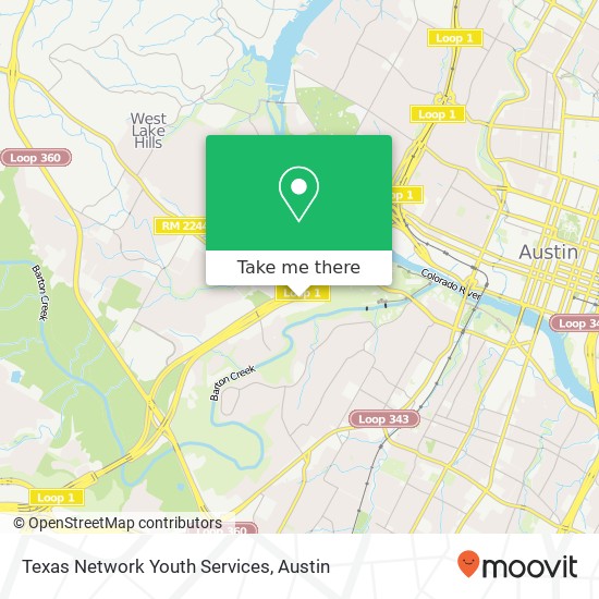 Texas Network Youth Services map