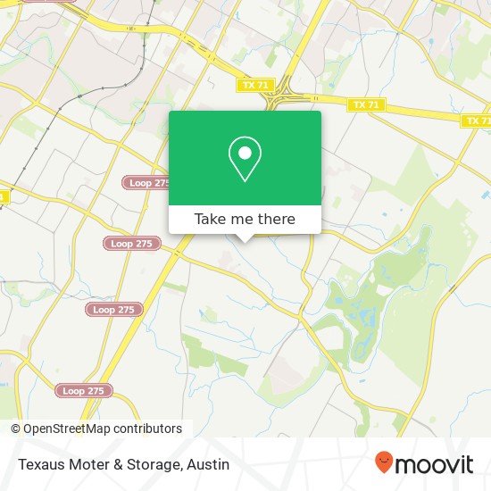 Mapa de Texaus Moter & Storage