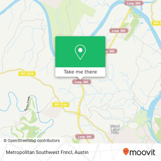 Mapa de Metropolitan Southwest Fnncl