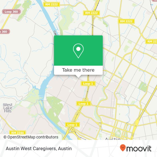 Mapa de Austin West Caregivers