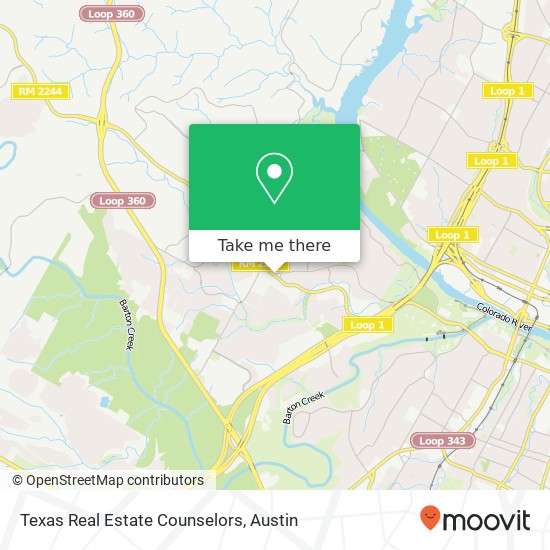 Mapa de Texas Real Estate Counselors