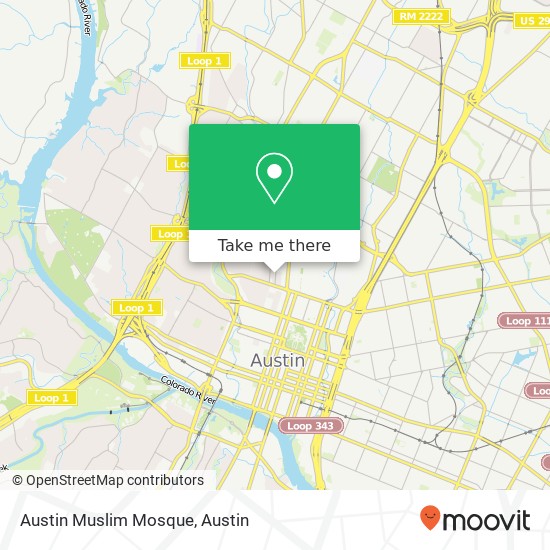 Mapa de Austin Muslim Mosque