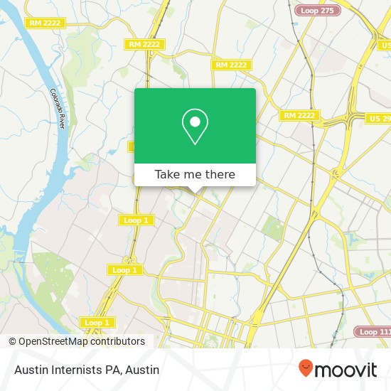 Austin Internists PA map