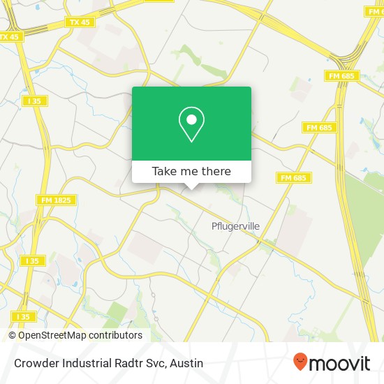 Mapa de Crowder Industrial Radtr Svc
