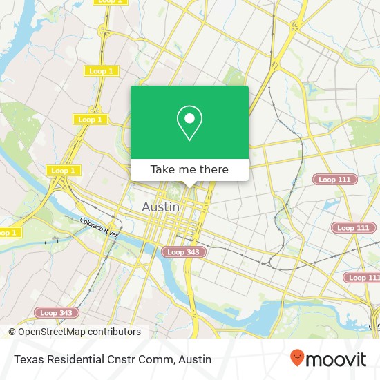 Mapa de Texas Residential Cnstr Comm