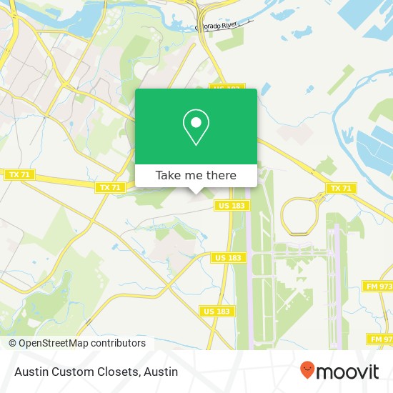 Austin Custom Closets map
