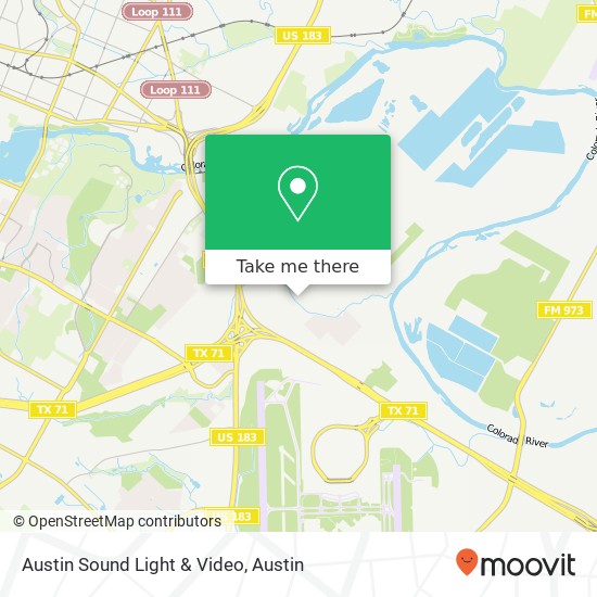 Austin Sound Light & Video map