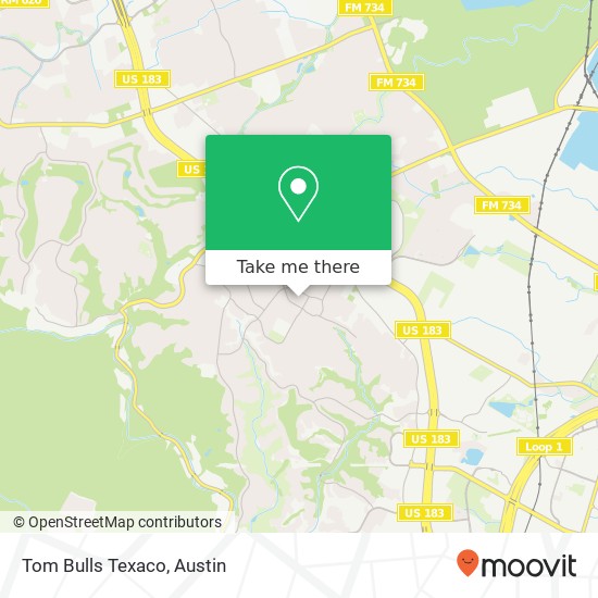 Tom Bulls Texaco map