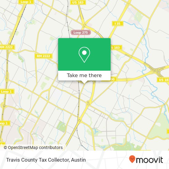 Travis County Tax Collector map