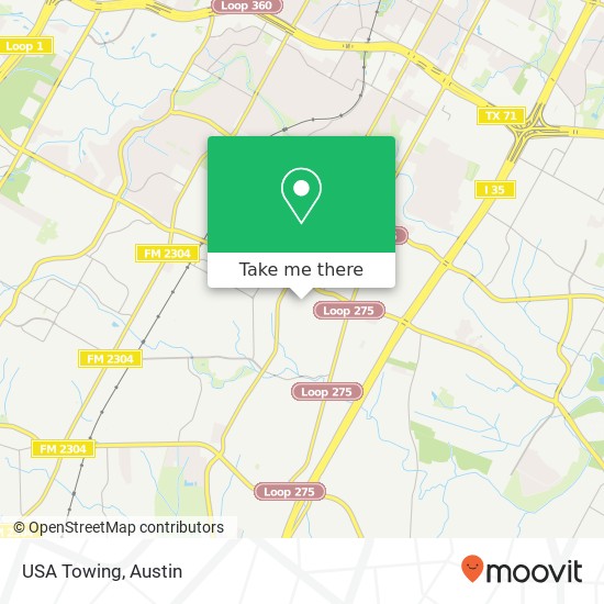 USA Towing map