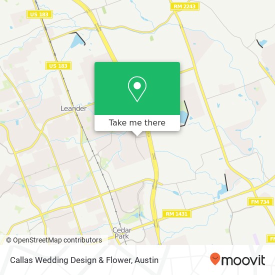 Mapa de Callas Wedding Design & Flower